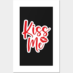Valentine's Day Stickers - Kiss Me Posters and Art
